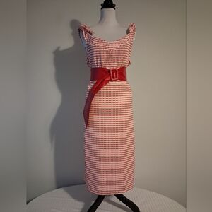 Red and White Gingham Dress Size XL